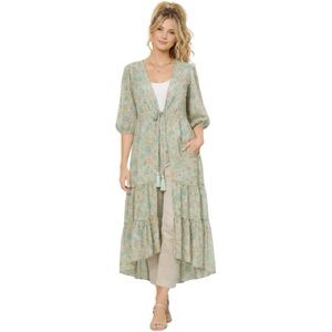 017 No Boundaries Floral Kimono in Pastel Shades